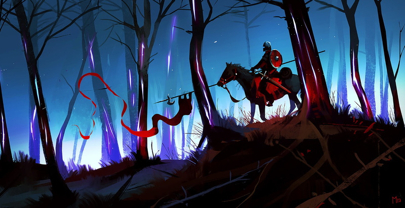 Characters, Fantasy, Knight, Unsung Hero, 30 min Speedpainting, Warrior, Environments, Unsung Hero - The Twilight Bark, Dominik Mayer, Art, by Dominik Mayer
