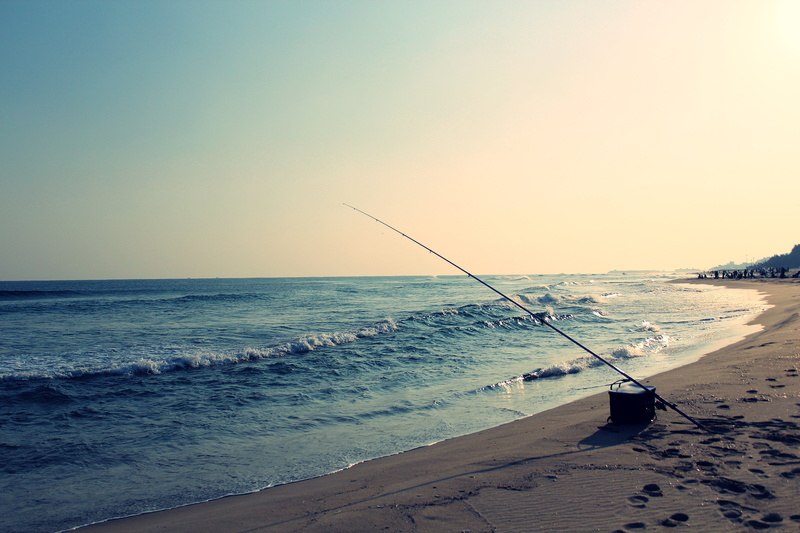 water, horizon over water, japan sea, land, sunset, horizon, republic of korea, sea, summer, motion, fishing, beach, vacations, rod, fisherman, fishing rod
