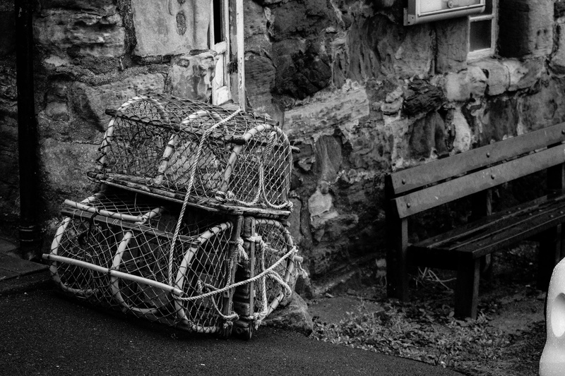 decline, outdoors, rope, isle, trap, mode of transportation, basket, skye, deterioration, transportation, industry, nature, lobster, architecture, window