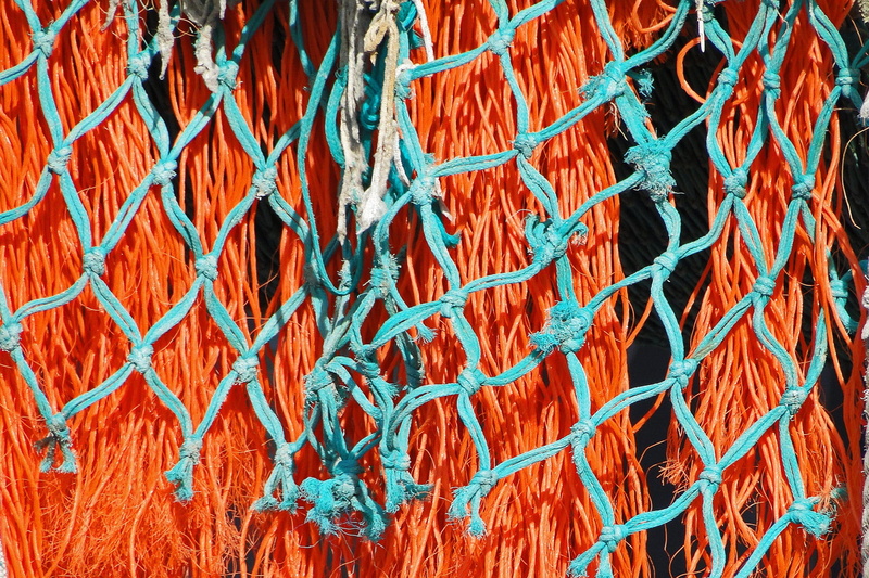 trawler, fishing industry, backgrounds, fishing net, mesh, traditional fishing, full frame, france, close-up, art and craft, port, tangled, no people, fish