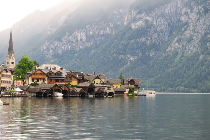 nature, village, mountain range, austria, built structure, architecture, lake, boats, waterfront, house, building, beauty in nature, 5K, houses, scenics - nature