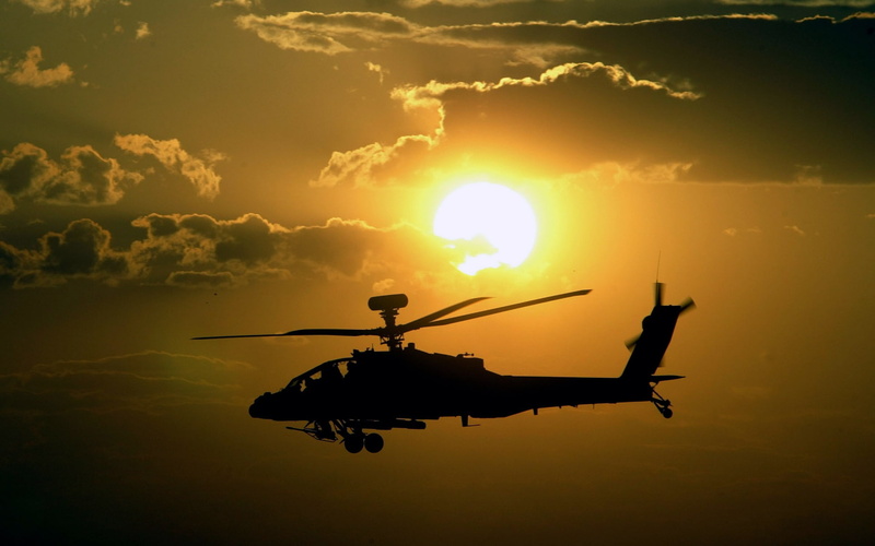 hd, longbow, Military, art, apache, ah, sunsets, helicopters, x, 1080P, aircraft