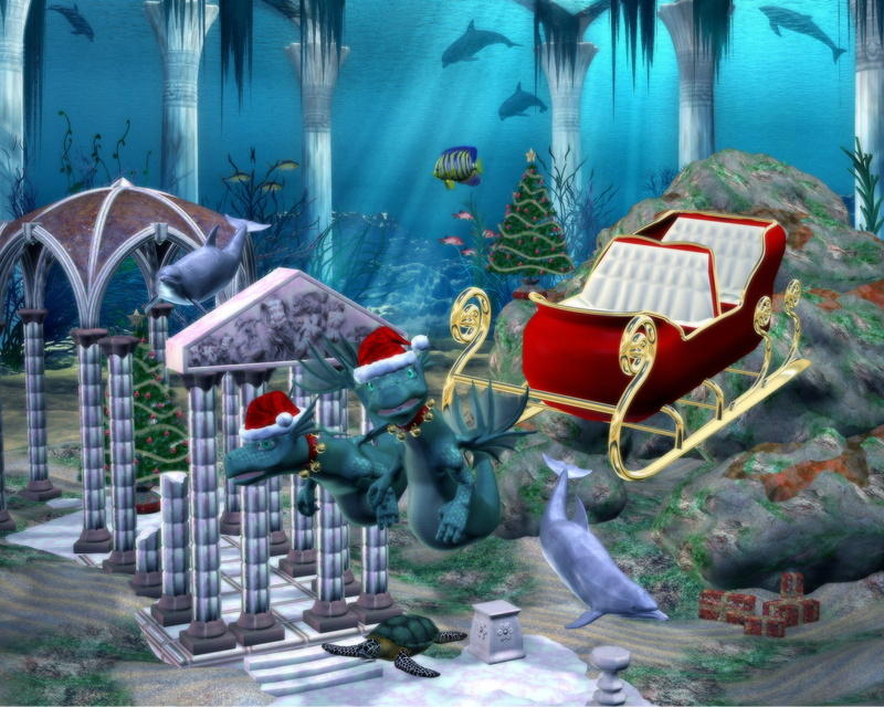 photos, water, public domain, animal themes, day, Sleigh, scene, 3d, 2K, animals in the wild, Underwater, tree, religion, pulled, outdoors, animal, fantasy