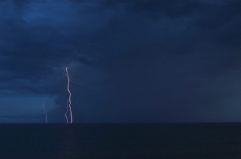 outdoors, evening, storm, photography, no people, 2K, power in nature, Night, Sea, horizon, Water, dramatic sky, sky, thunder, dark, dusk, thunderstorm