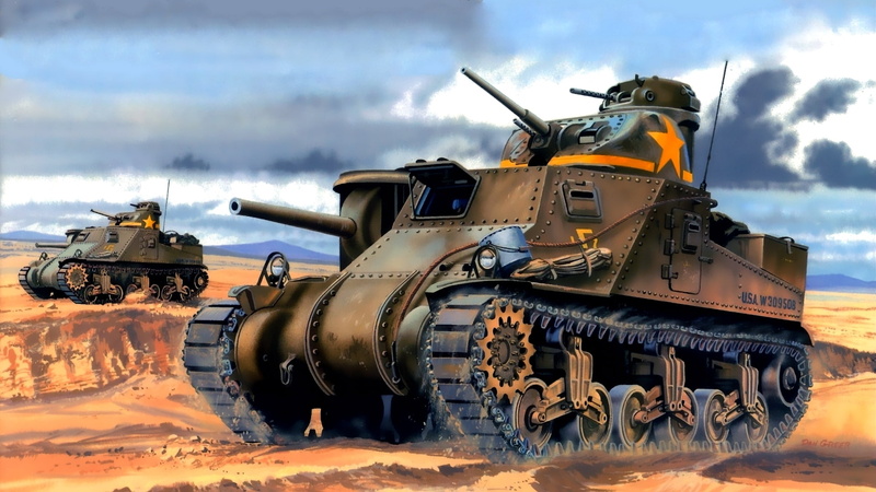  medium tank, M3 Lee, the second world, Don Greer, USA, figure, battletanks, 1080P