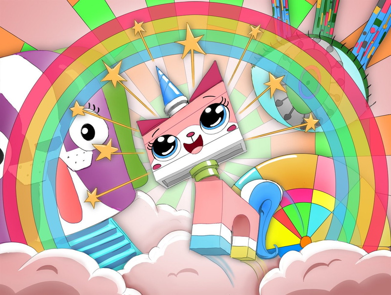 Rainbow, Unikitty (Lego Movie), Cat, Lego, The Lego Movie, Movie, 720P, Unicorn