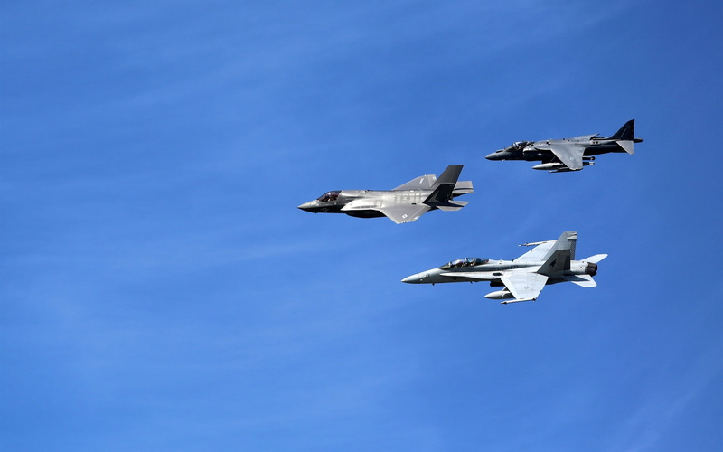 Sky, 1080P, Lockheed, Fighters, Martin, Blue, Flight