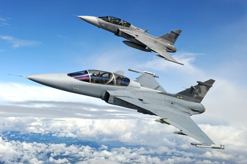 4K, Fighter aircraft, Saab JAS 39 Gripen, Swedish Air Force, 4K