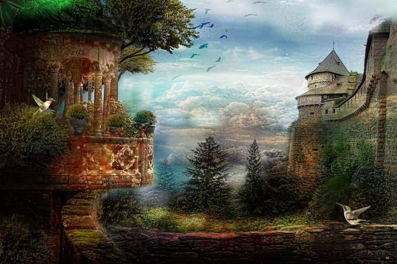 building exterior, art, Humming, the past, day, building, cloud - sky, religion, animal, vertebrate, plant, animal themes, Phantasmagoria, travel destinations