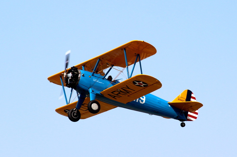 transportation, aerospace industry, oldtimer, low angle view, planes, sunny, flying, propeller, sky, blue, clear sky, plane, nature, air, airshow, airplane