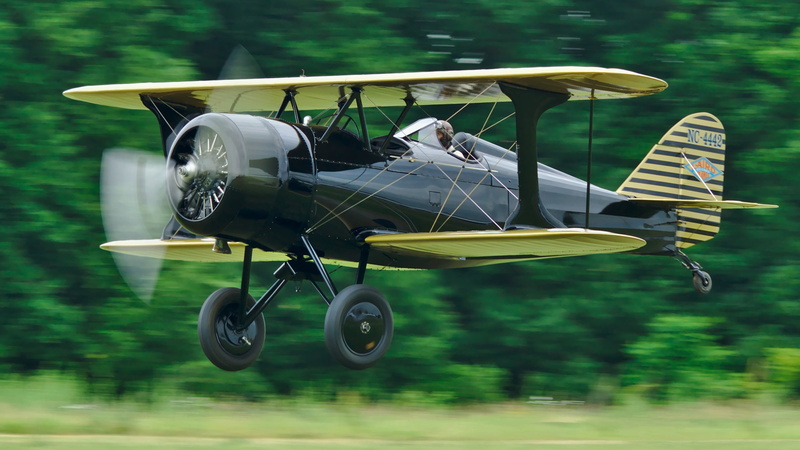 tree, sports racing biplane 1929, leisure activity, lifestyles, single-engine, sport, motion, transportation, focus on foreground, real people