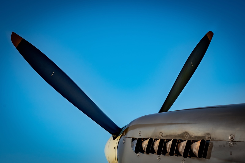 military, transportation, aircraft wing, aeroplane, airplane, blue, air vehicle, plane, 5K, low angle view, flight, propeller, no people, copy space, outdoors
