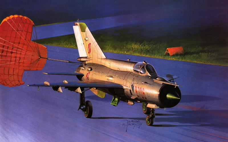mig 21, airplane, art, 1080P, jets, military, soviet