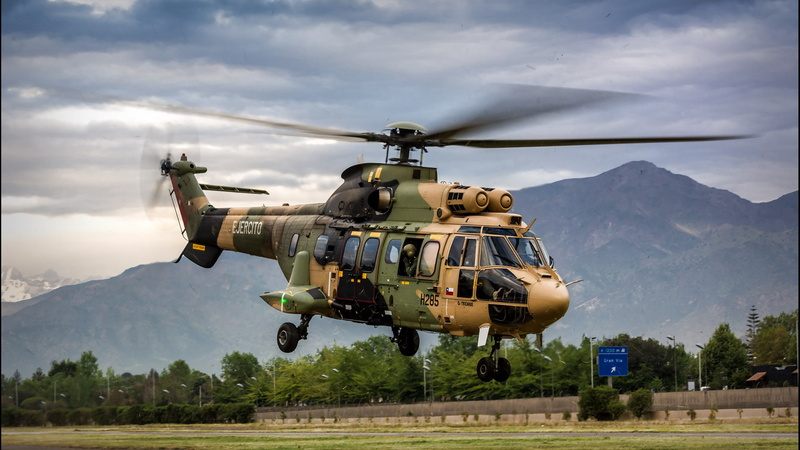 military transport helicopter, near, 2K, helicopter, French Air Force, flying, AS 532AL Cougar, mountain