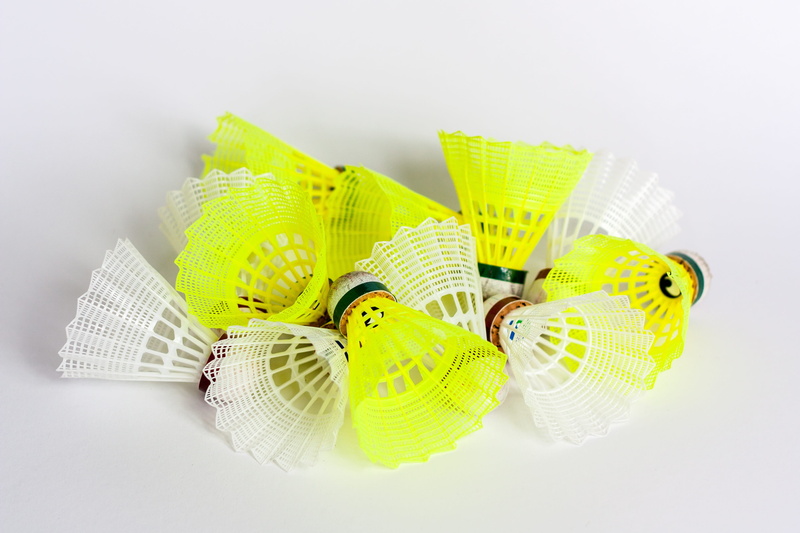 group, cut out, environmental conservation, white background, balls, large group of objects, number, high angle view, badminton, sport, textile, indoors