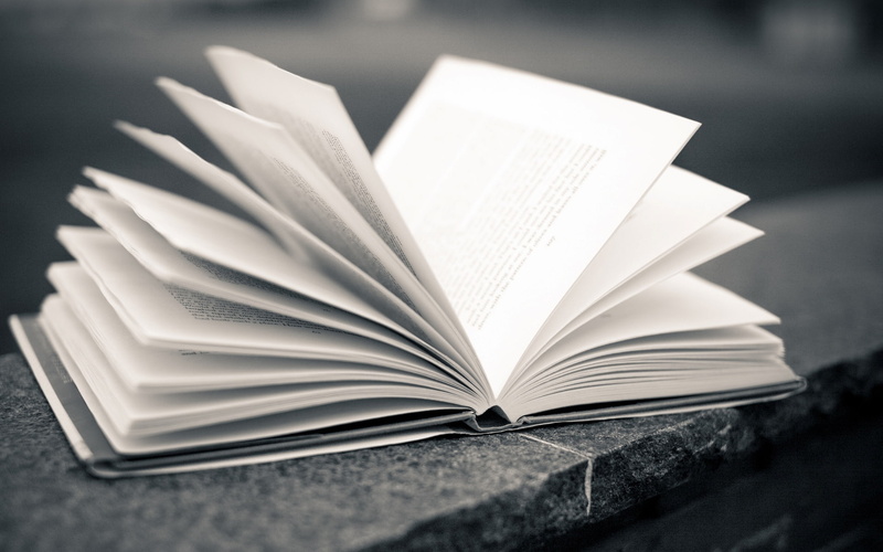 wisdom, indoors, book, page, no people, still life, close-up, widescreen, folded, selective focus, 1080P, owner, grayscale, background, paper