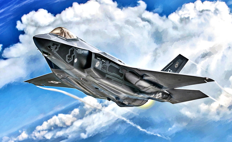 multi-role fighter, ground fighter (CTOL), USA, Lightning II, Lockheed Martin, 1080P, USAF, the fifth generation fighter, F-35A
