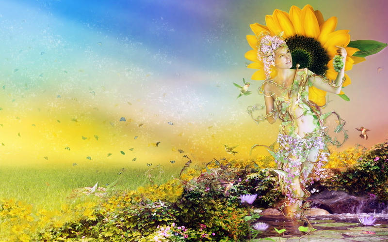 Flower, flowers, 1080P, Girl, Accompanied