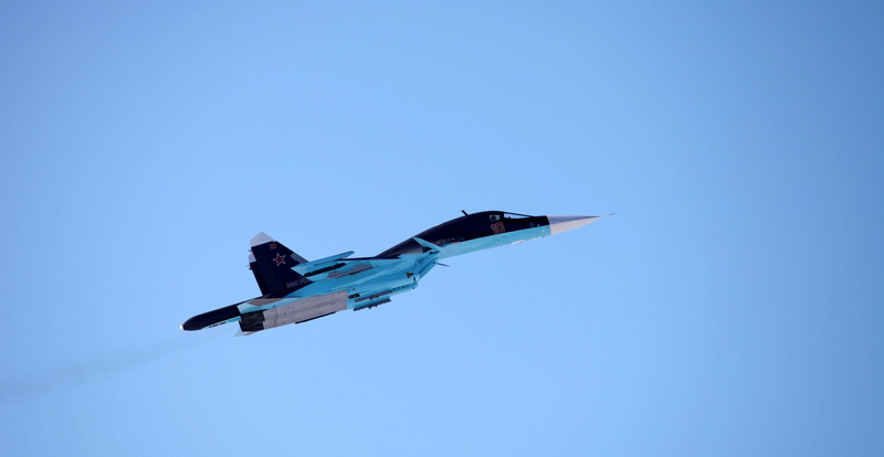 shooting, Russia., the plane, 5K, time, SU-34, goals, land, OKB, Dry, performs, generation, fighter, bomber, BBC, precision, Fullback, surface, defender