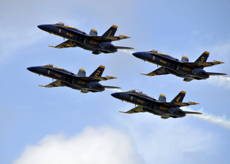 fighter, flight, aircraft, air vehicle, performance, motion, jets, blue angels, usa, aerospace industry, team work, blue, air show, air force, demonstration squadron