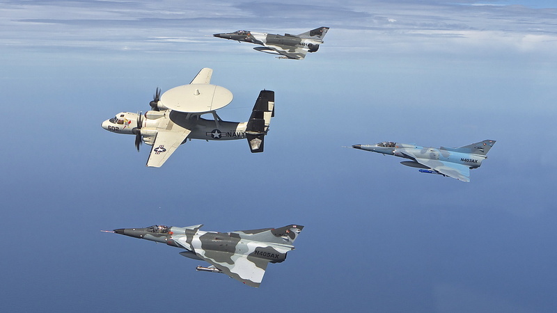 flight, E-2C, " lion", fighters, the plane, deck, Hawkeye, detection, 1080P, Kfir, bombers, far, radar