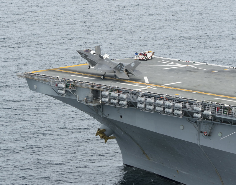 deck, USS Wasp LHD1, the rise, amphibious assault ship, experienced flight, 2K, American, fighter, F-35B Lightning II, unique