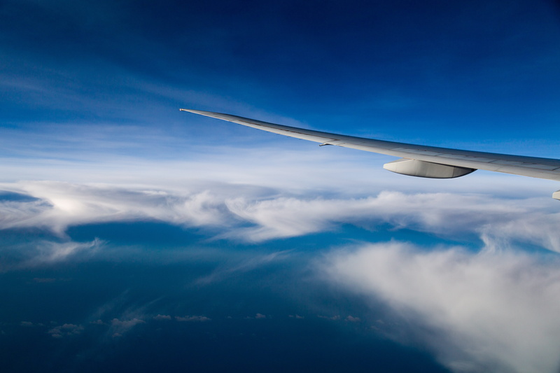 moving, mid-air, clouds, aerial view, from above, flight, window seat, white, nature, aerial, blue, private airplane, on the move, wing, cloud - sky, high