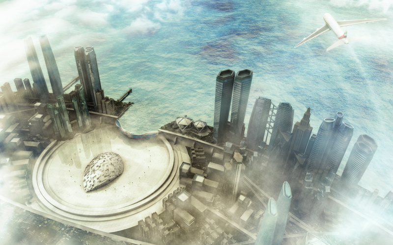 industry, transportation, mode of transportation, nature, the city, no people, 2K, harbor, city, water, sky, sea, outdoors, built structure, skyscraper