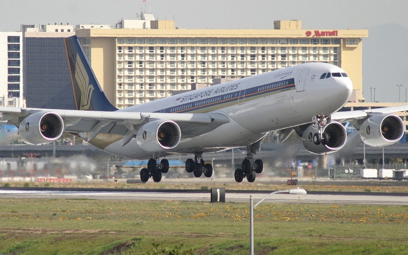 Airbus A340, air vehicle, nature, 1080P, architecture, Passenger Plane, mode of transportation, Aircraft, transportation, business, outdoors, day, Airbus