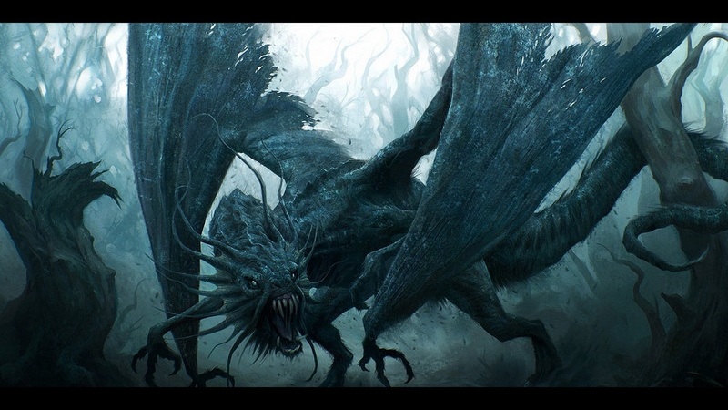 fantasy art digital art dragon jabberwocky, 1080P