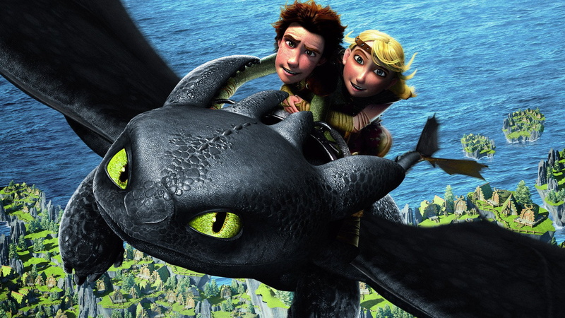 Movie, couple - relationship, adult, young adult, men, togetherness, young women, two people, lifestyles, 1080P, looking at camera, women, Toothless (How to Train Your Dragon)