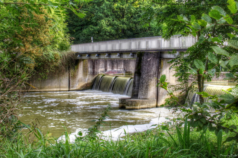 bridge, photo, HDR, river, nature, Germany, dam, Bad Mergentheim, 1080P