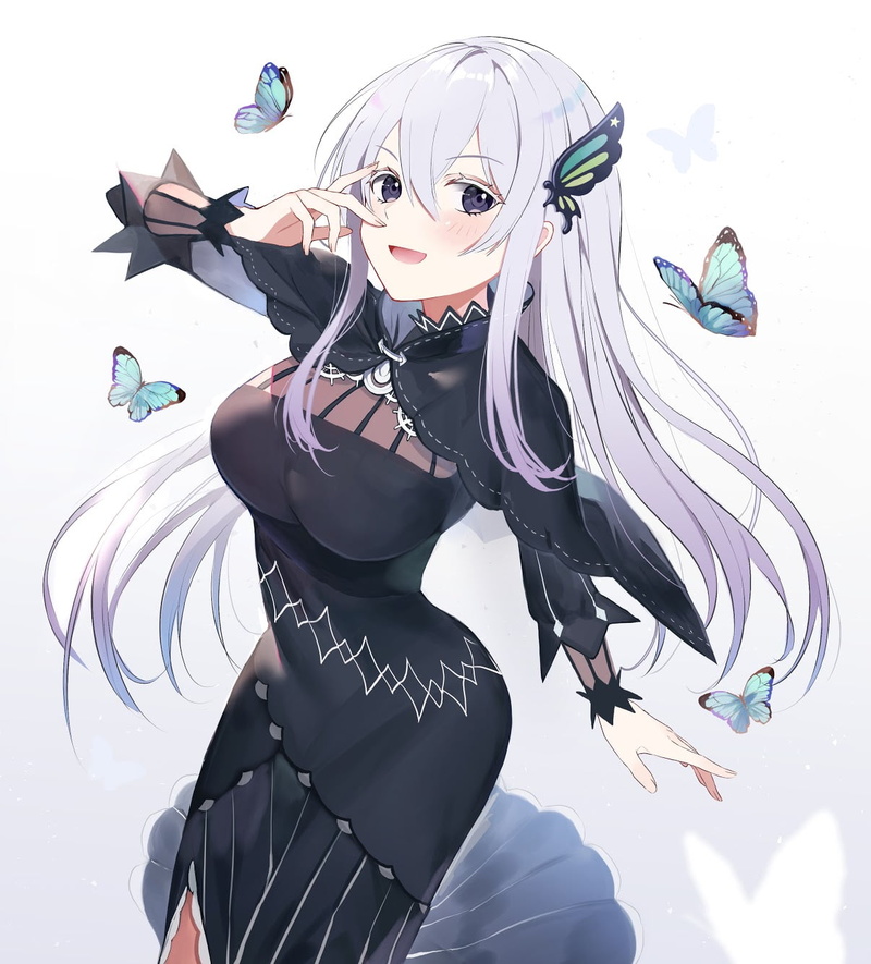 Hanakanzarashi, anime girls, 720P, Echidna (Re:Zero Kara Hajimeru Isekai Seikatsu), Re:Zero Kara Hajimeru Isekai Seikatsu