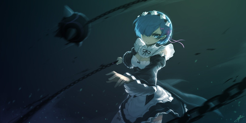 Re:Zero Kara Hajimeru Isekai Seikatsu, anime girls, Rem (Re: Zero), anime, 720P