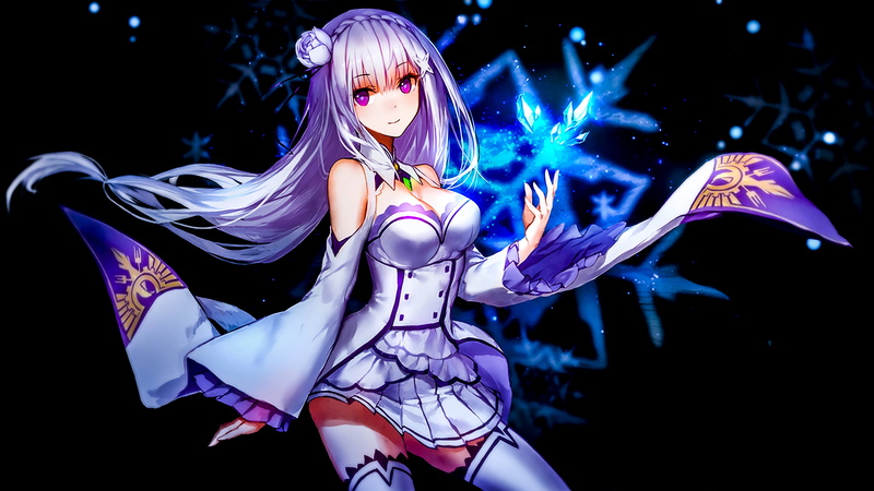frosting, dark, Zero (Zero kara Hajimeru Mahou no Sho), 4K, Emilia, :re, Re: Life in a Different World From Zero