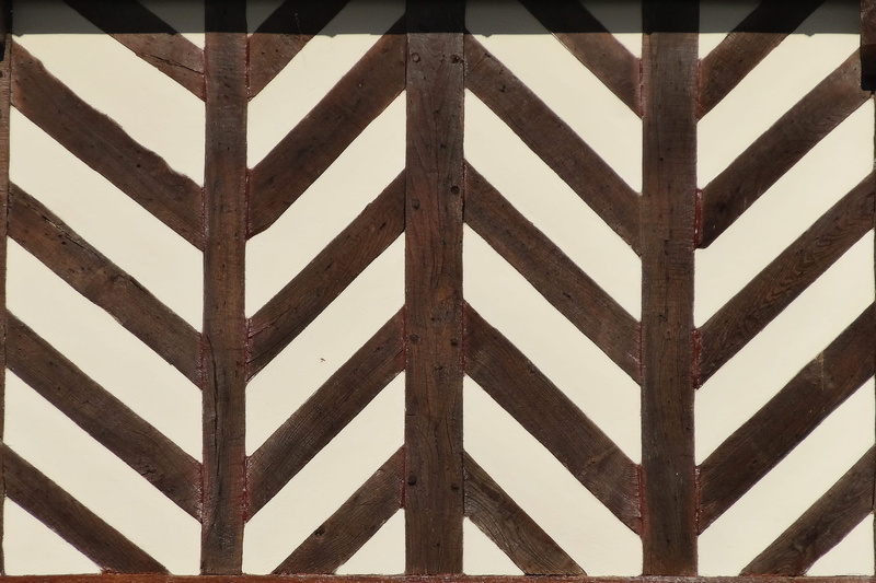 daub, facade, house facade, norman, textured, no people, pattern, metal, repetition, wood - material, france, old houses, protection, abstract, village