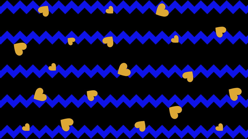 1080P, Digital Art, Geometry, Colorful, Shapes, Blue, Chevron, Heart, Abstract