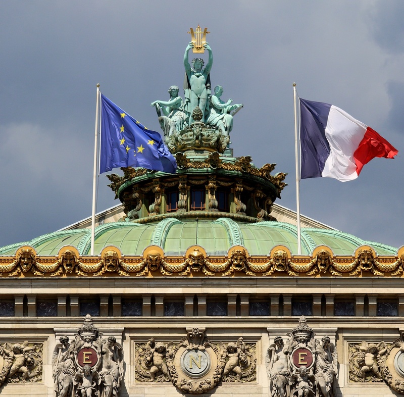 city, tourism, government, low angle view, flag, day, sculpture, travel destinations, city gate, representation, travel, art and craft, france, europe