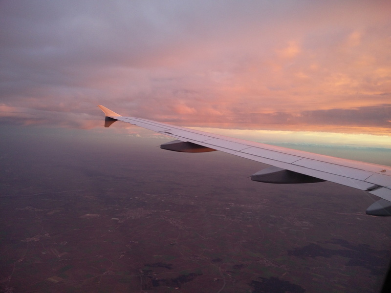 air vehicle, dusk, no people, aircraft wing, mode of transportation, on the move, münchen-flughafen, transportation, wing, cloud - sky, aerospace industry