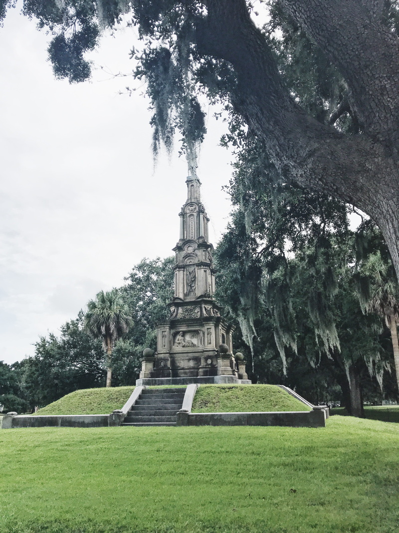 scupture, religion, recreation, moss, 4K, growth, trees, built structure, united states, no people, land, history, park, sky, belief, forsyth road, building exterior