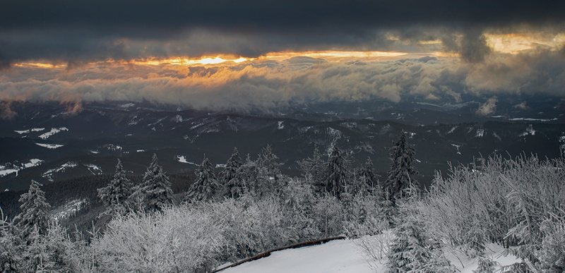 landscape, scenics - nature, cold temperature, tranquil scene, power in nature, snow, land, lysá hora, 5K, cloud - sky, nature, mountains, beauty in nature
