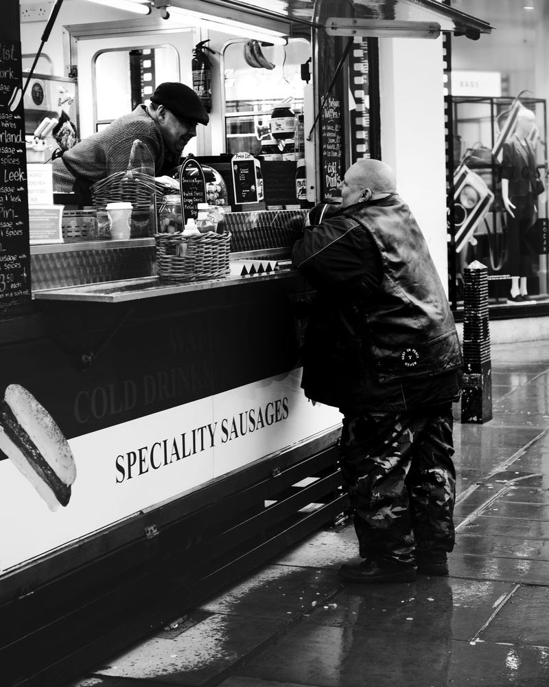 london charing cross, united kingdom, full length, indoors, black, bw, standing, real people, men, mode of transportation, service, land vehicle, western script