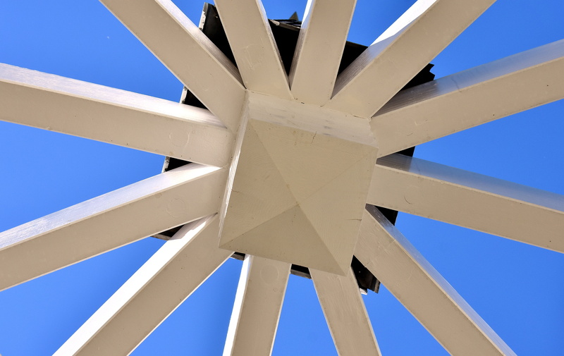 abstract, white, 5K, no people, shape, metal, wooden beams, day, sky, city, white color, close-up, architecture, nature, travel destinations, built structure