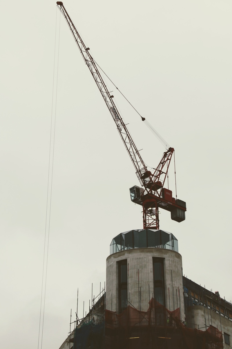 nature, machinery, construction site, construction work, construction machinery, crane, london, incomplete, construction industry, industry, sky, baukran