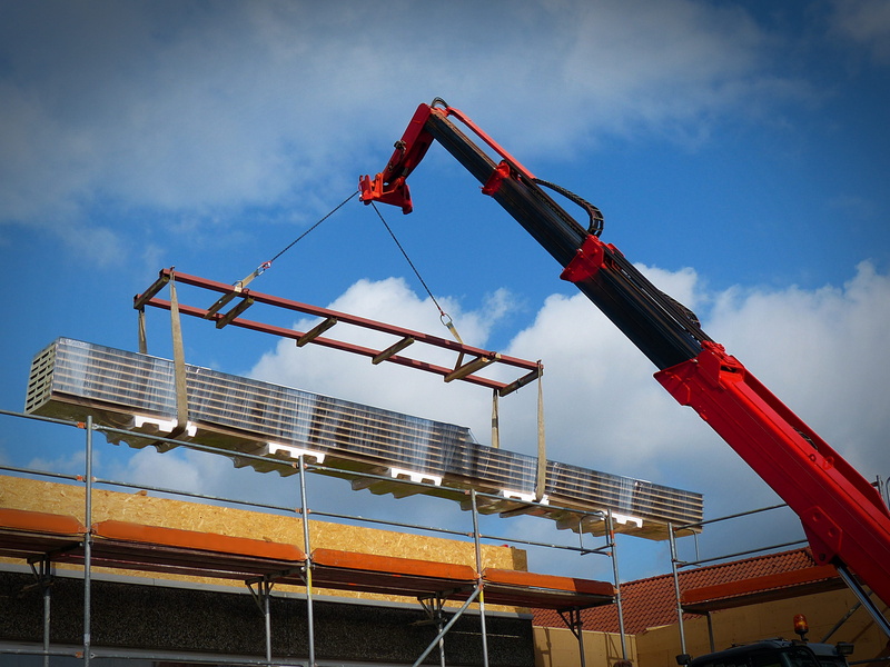crane - construction machinery, metal, construction work, blue, cloud - sky, crane, no people, construction machinery, hub, baukran, industry, 4K, construction site