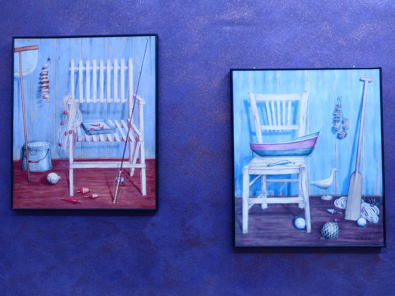 variation, two, furniture, no people, directly above, interior design, frame, choice, group of objects, seat, art, painting, day, purple, images, chair