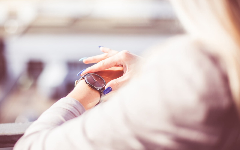 indoors, finger, black, watch, beautiful, analog, close-up, wristwatch, hand, jewelry, day, nail, caucasian Ethnicity, business, selective Focus, lifestyles
