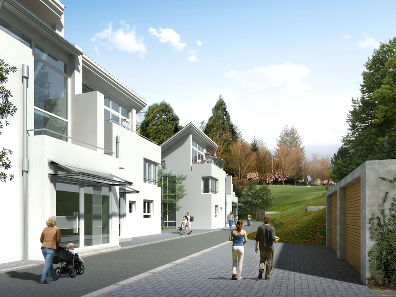 gray, domestic animals, 4K, multi-family home, architecture, villa, lifestyles, walk, rendering, man, men, plant, visualization, real people, tree, residential district