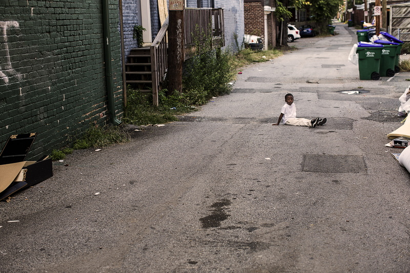 garbage, day, nature, dirt, street, outdoors, sitting, the way forward, black, sunlight, architecture, brooklyn, streets, africa, harlem, dumpster, footpath