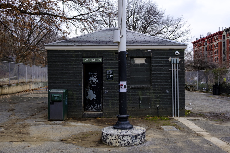 new york, architecture, usa, communication, men, technology, abandoned, morningside park, park, sky, bare tree, tree, day, 5K, nyc, outdoors, telephone booth